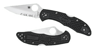Spyderco Delica 4 lightweight pocket knife features a 2.28" stainless steel blade